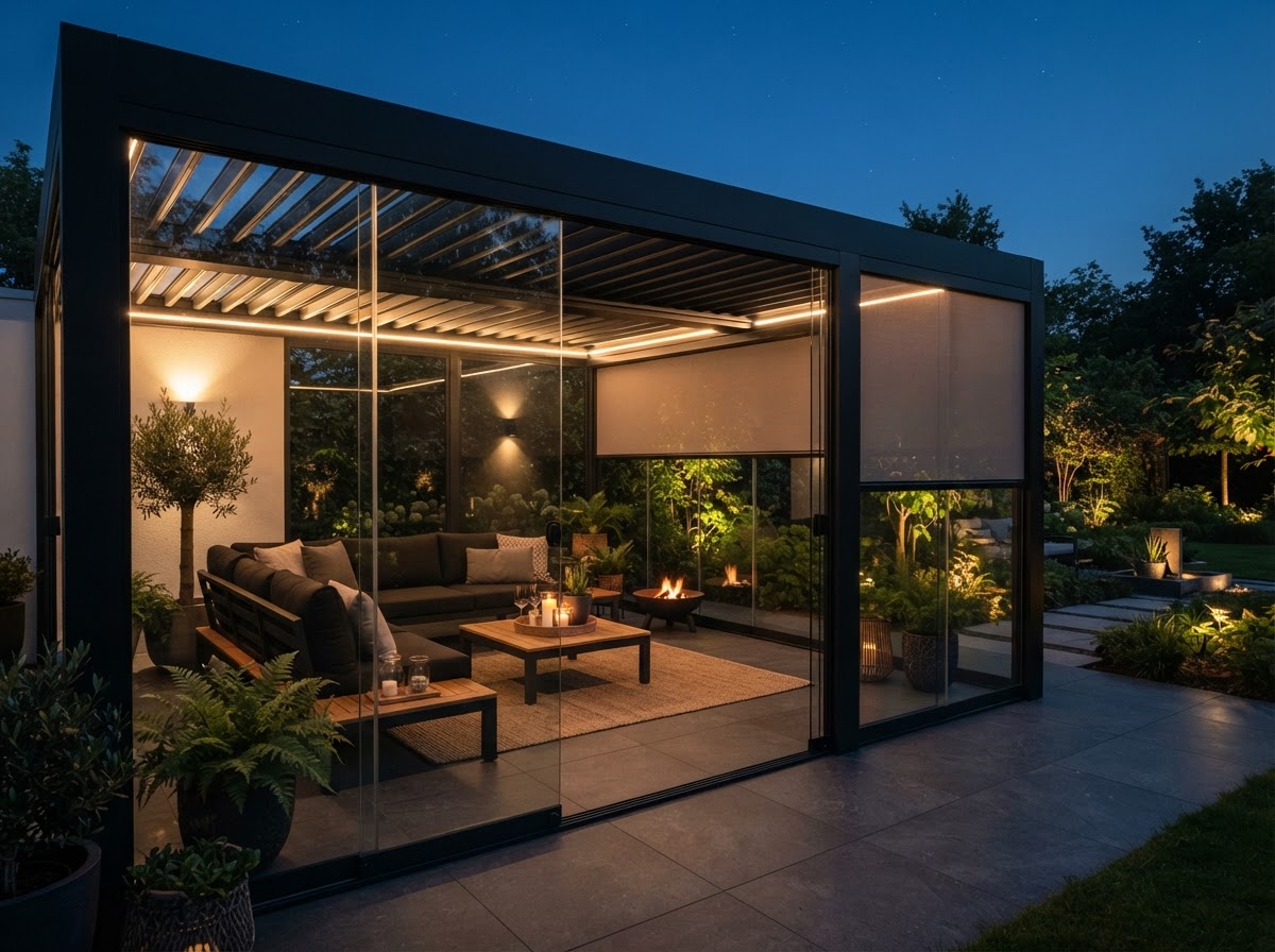 Terrasse aménagée avec pergola