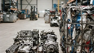 Recyclage automobile : métaux triés et compactés en filière agréée