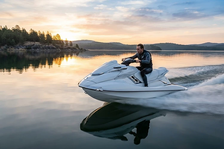 Pearl White Tsunami Elite jet ski