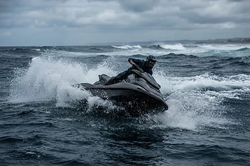Matte Black Phantom X-9 jet ski by Sea-Doo