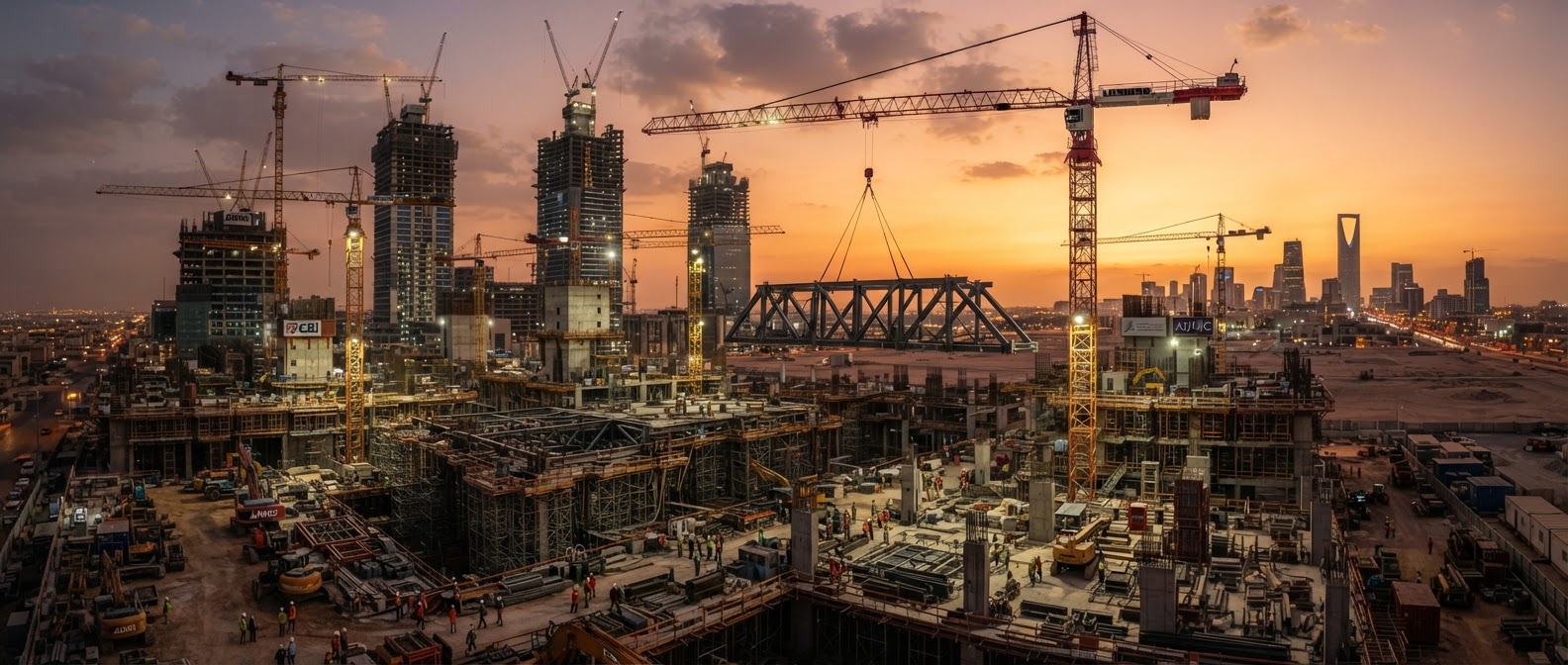 Construction site in Saudi Arabia