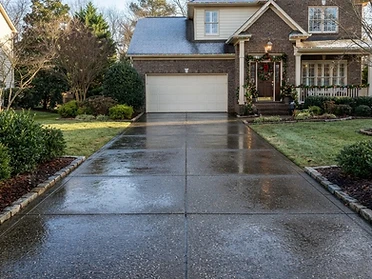Concrete exterior cleaning project