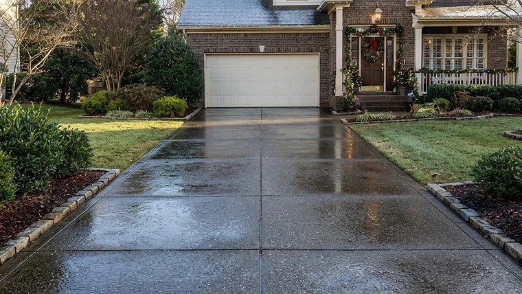 Concrete after professional cleaning