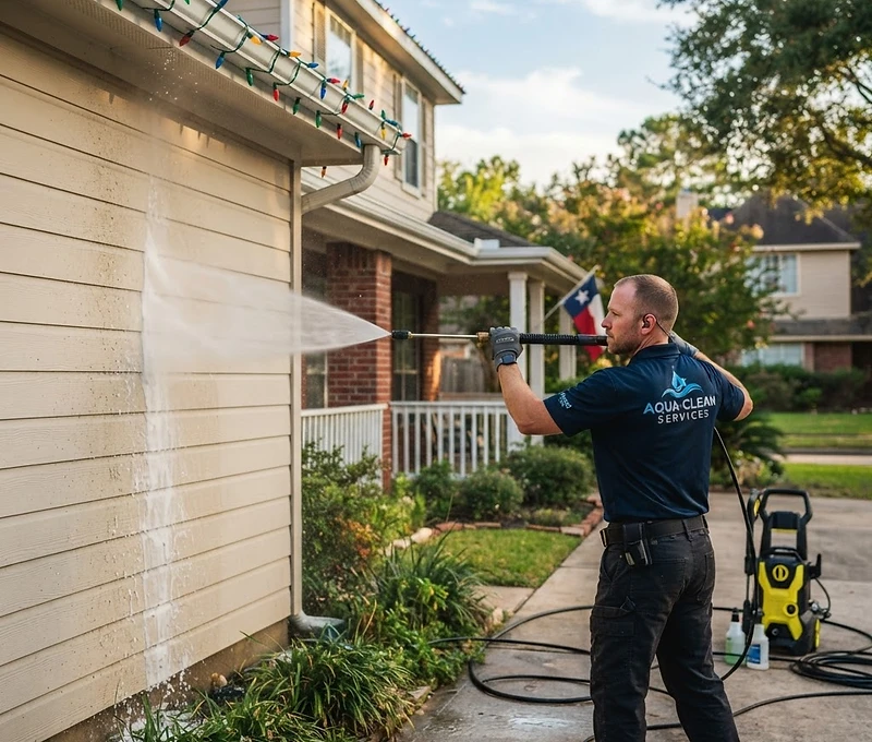 Freshly cleaned exterior property