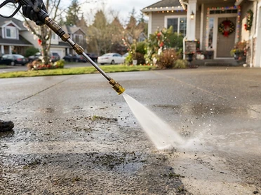 Residential exterior cleaning project