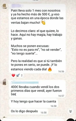 Reseñas de alumnos: más de 500 € en el primer mes