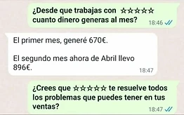 Reseña de alumna: 670 € el primer mes y 896 € el segundo mes
