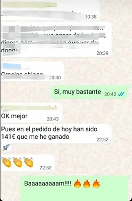 Reseña de alumno: 141 € ganados en el pedido de un día