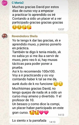 Reseñas de alumnas María y Sheila al terminar el curso