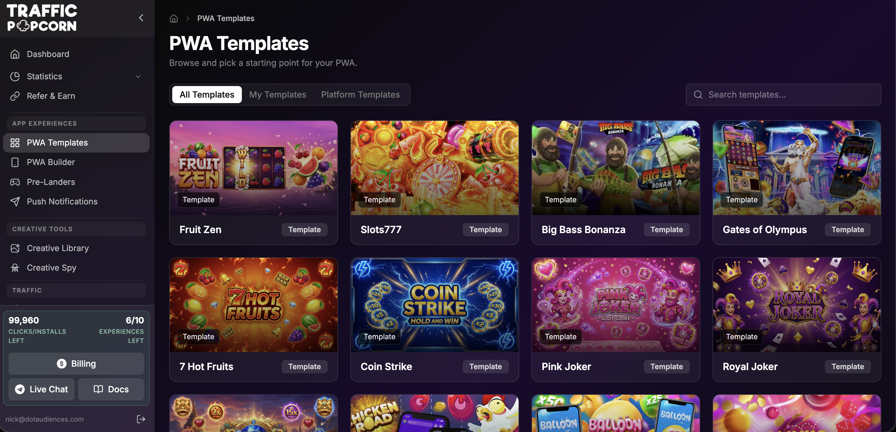 TrafficPopcorn platform