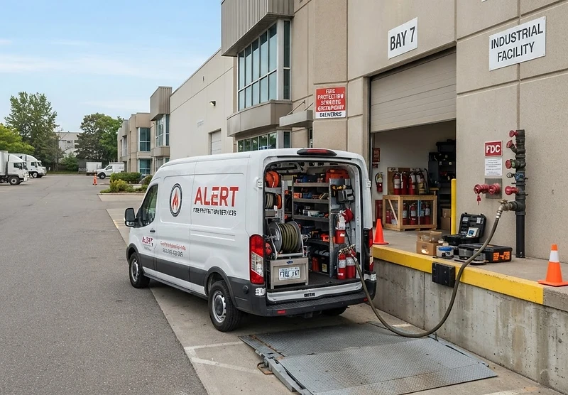 Commercial fire inspection in progress