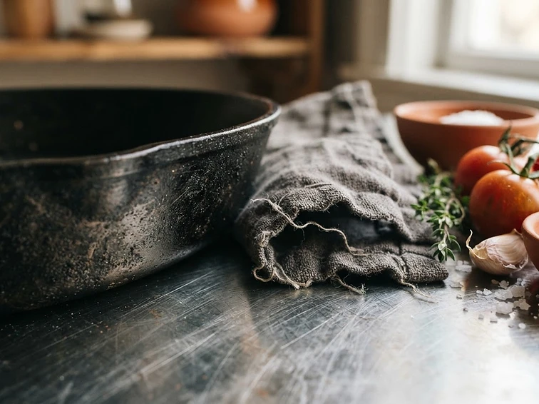 Tactile restaurant kitchen textures
