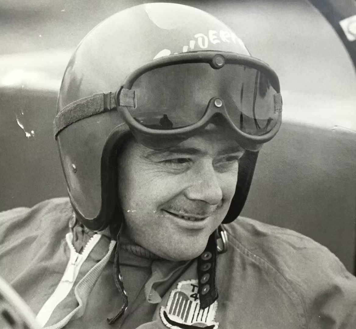 Vintage racing driver portrait from the John Weinberger Foundation