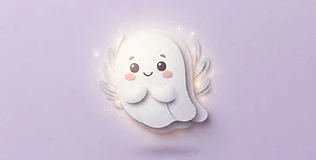 The Ghost Who Was Afraid of the Dark — illustrated character