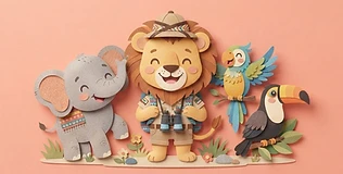 Quiz Quest: Animal Kingdom — illustrated character