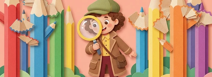 The Pencil Forest Mystery — illustrated character