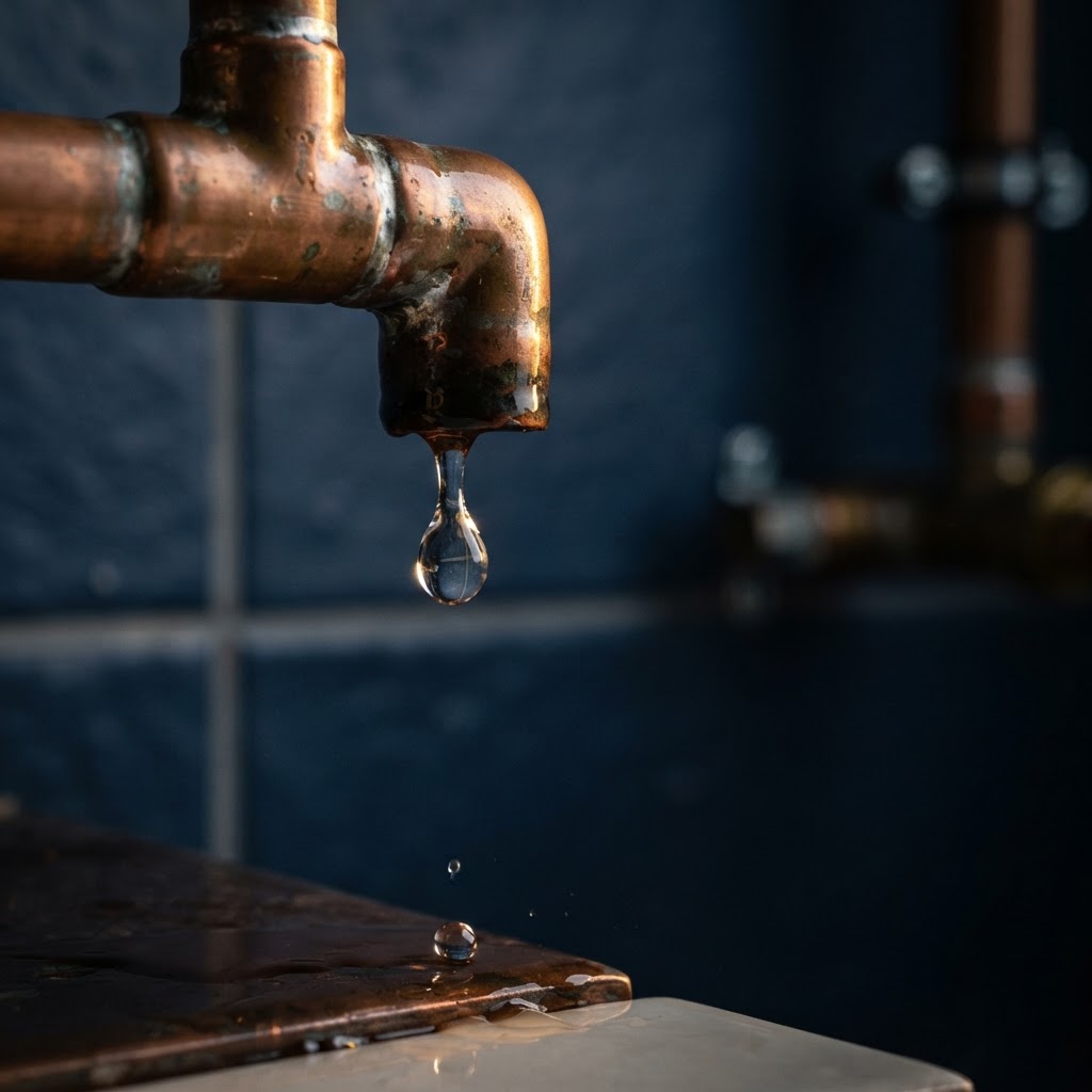 Non-invasive leak detection specialist inspecting water damage in a San Fernando Valley home