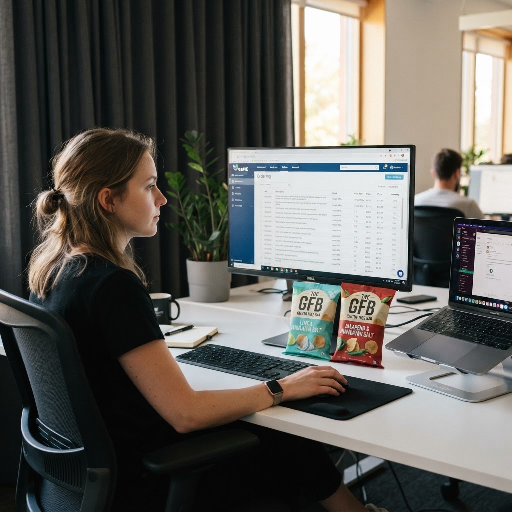 Assistant trying a client's product