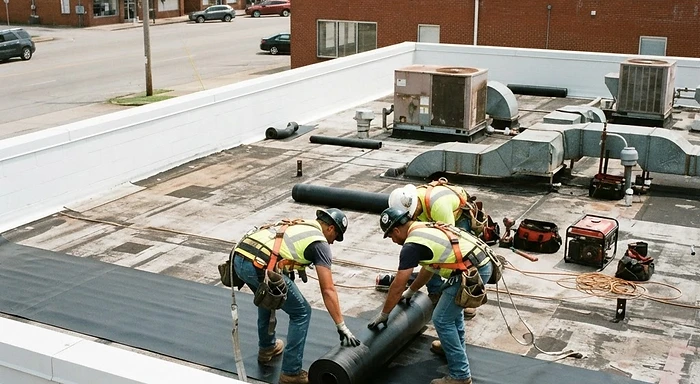 Commercial roof installation in Western Kentucky