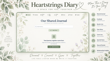 The Heartstrings Diary template preview