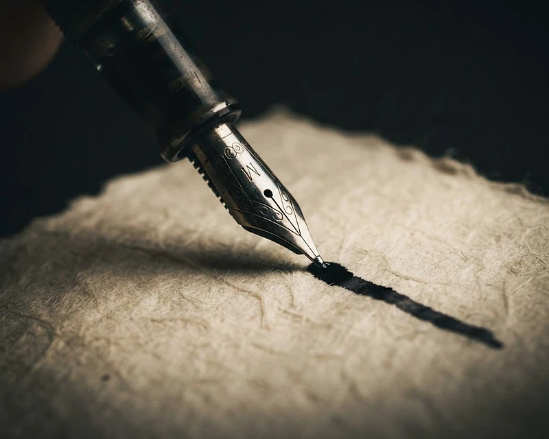 Ink bleeding into textured paper