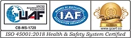 ISO 45001:2018 Health & Safety System Certified — UAF & IAF accredited, Globus Certifications