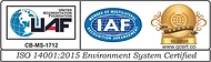 ISO 14001:2015 Environment System Certified — UAF & IAF accredited, Globus Certifications