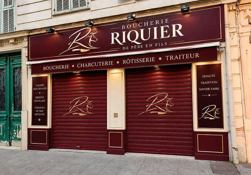 Boucherie Riquier — devanture du 54 Bd de Riquier, Nice