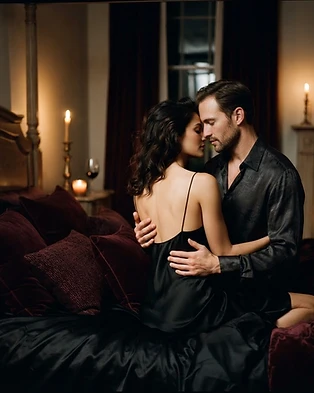 L'allura Couples Experience — elegant couple in a private, candlelit luxury setting