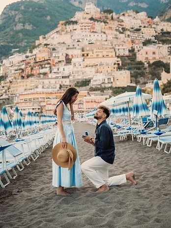 A proposal on the beach in Positano