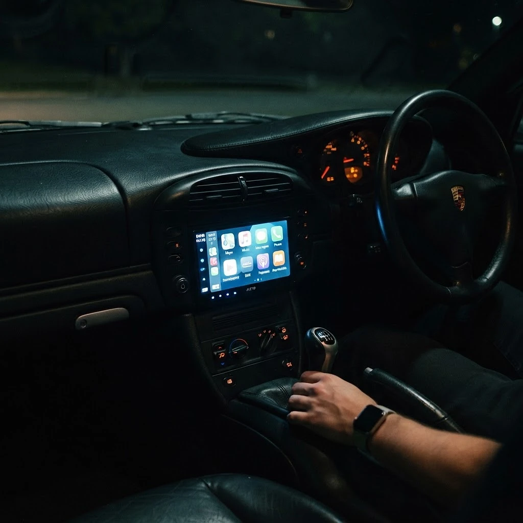 Fitting an Android 13 Head Unit in the 986 Boxster: CarPlay, OBD2 and the Single-DIN Challenge