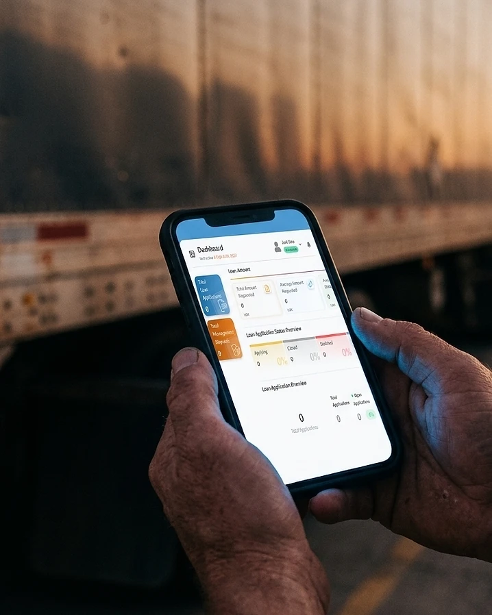 WemaWare mobile dashboard showing loan applications and portfolio metrics