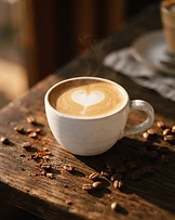 Latte med hjärta