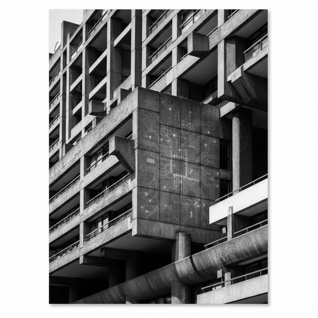 Abstract fine-line lattice on a dark ground