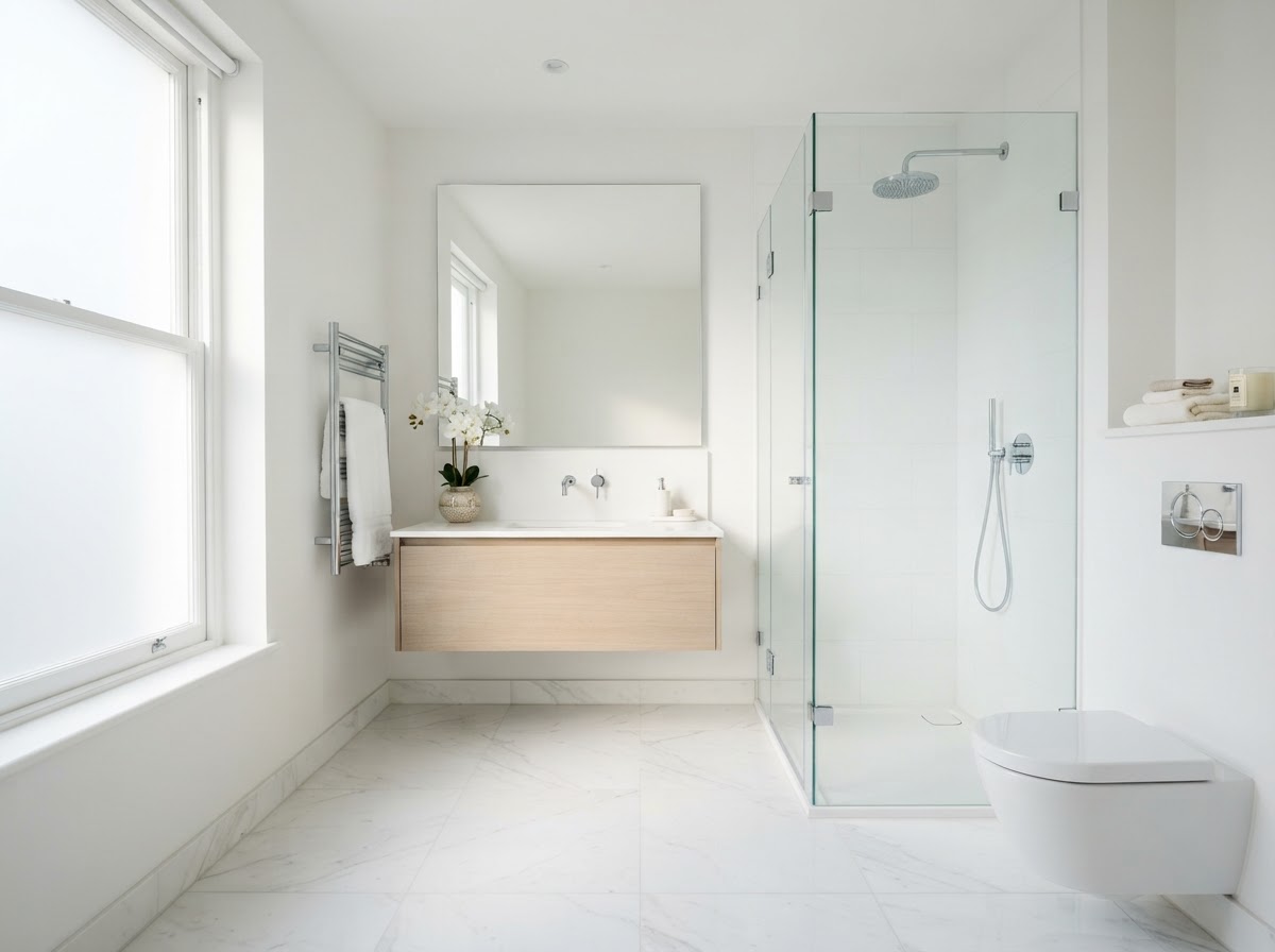 Professionally cleaned bathroom