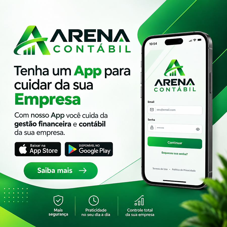 App Arena Contábil - aplicativo para gestão financeira e contábil da sua empresa