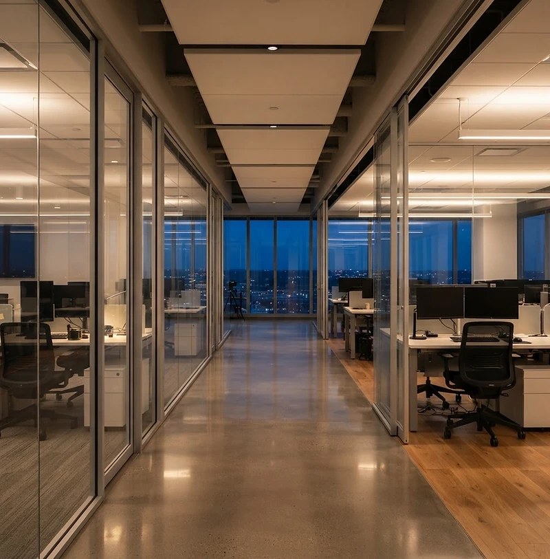 Professional office kept presentable for teams and clients