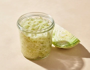 Cabbage culinary specimen for Cabbage. Salt. Time.