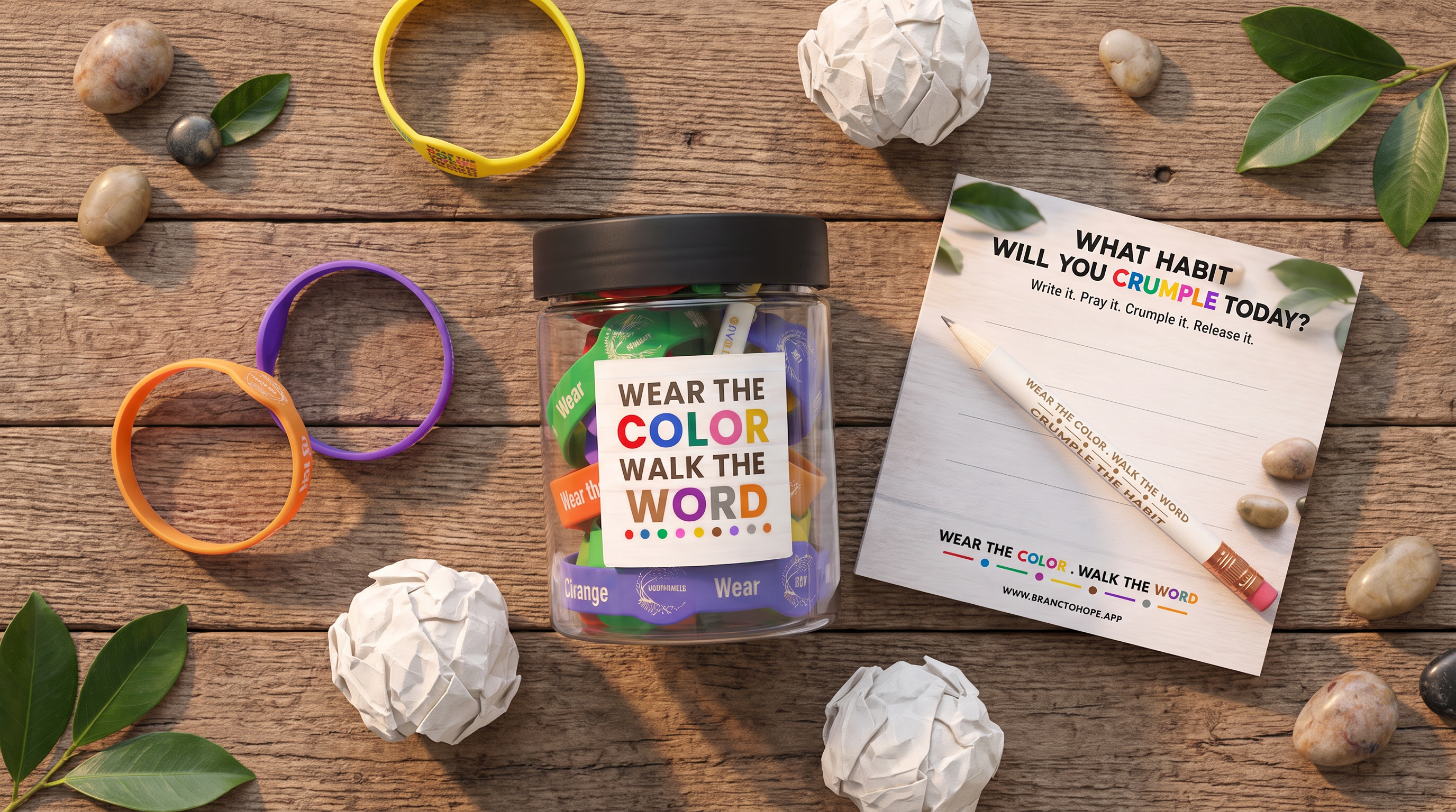 Pass it on bracelet and Crumple Jar