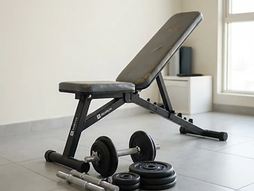 Decathlon Dumbbell Set 20kg + Adjustable Bench