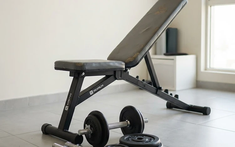 Decathlon Dumbbell Set 20kg + Adjustable Bench