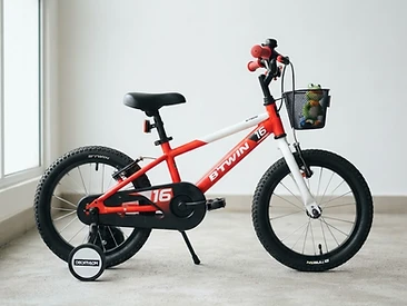 Decathlon Kids Bike 16" with Training Wheels - Clean