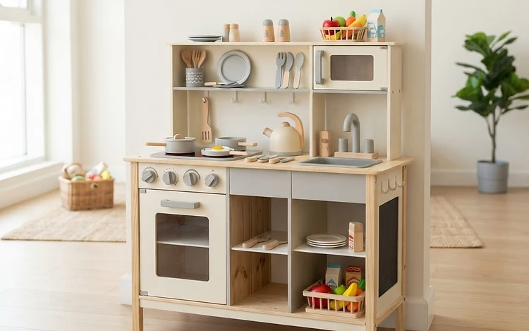 Wooden Kitchen Play Set + Accessories