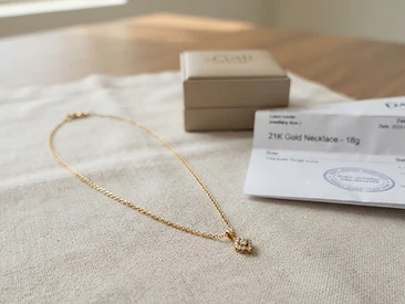 21K Gold Necklace 18g - Mall Certificate - Billed