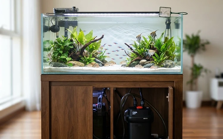 4ft Aquarium + Stand + Canister Filter - Complete Setup
