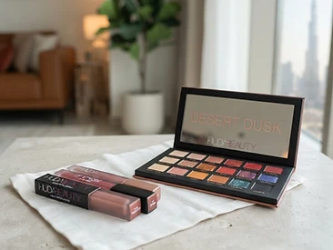 Huda Beauty Desert Dusk Palette + Lip Set