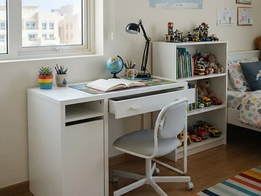 IKEA Micke Study Desk with Drawers - Kids Room