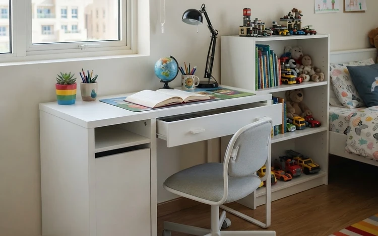 IKEA Micke Study Desk with Drawers - Kids Room