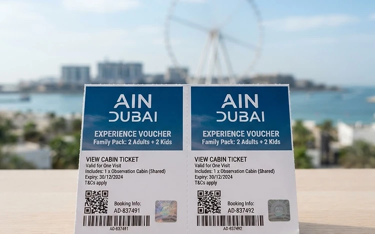 Ain Dubai Experience Vouchers - 2 Adults + 2 Kids