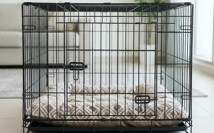 XL Dog Cage + Cushion Bed Set - Clean